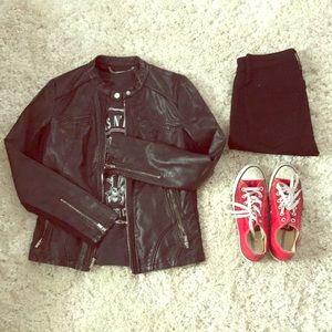 Express vegan leather jacket